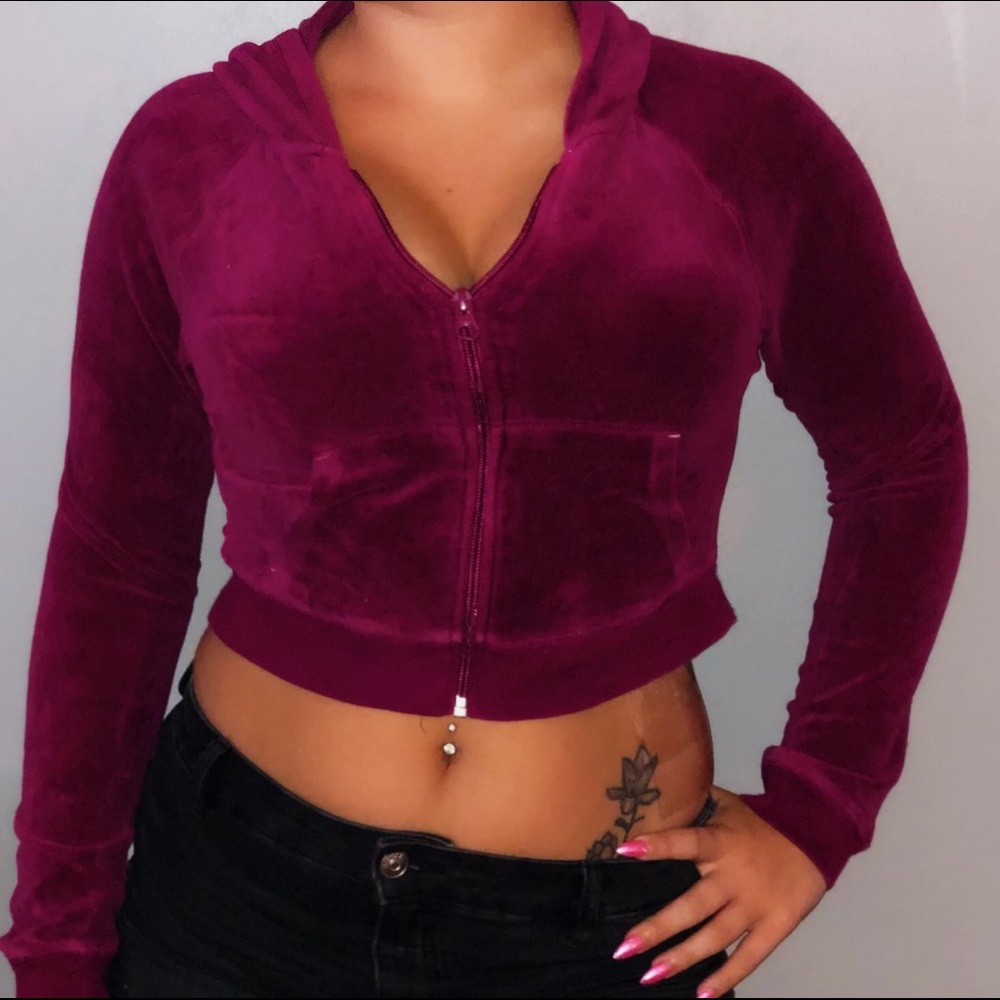 Maroon Crop Top Jacket